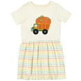 thumbnail image 3 of Inktastic Pumpkin Truck Thanksgiving Halloween Girls Toddler Dress, 3 of 5