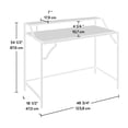 thumbnail image 2 of Home Office Desks, Writing Desk with metal Frame, Brown finish, Brown Office Desks,Engineered Wood Computer Desks, Furniture Office Desks & Work Surfaces, 2 of 10