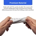 thumbnail image 6 of OFFCURVE  for Audi Key Fob Cover Q5 A4 A5 A6 A7 A8 S4 S5 S6 S7 R8 RS5 RS7 Accessories Bling Car Key Case Shell Girly Cute 3 Button White Silver TPU, White Sliver, 6 of 6
