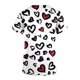 thumbnail image 4 of Fiudx Ofertas Relámpago Blusa de Manga Corta con Cuello En V para Mujer, Uniforme, Blusa con Bolsillos Estampados para El Día de San Valentín, 4 of 4