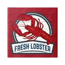Stupell Industries Red Fresh Lobster Phrase Animals & Insects Painting Gallery Wrapped Canvas Print Wall Art, 36 x 36