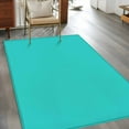 thumbnail image 4 of Turquoise 3x5 Area Rugs, Farmhouse Solid Teal Color Modern Art Non-Skid Rubber Backing Large Rectangle Rugs - Living Room Bedroom Home Office, Indoor Floor Mat Carpets Washable Rug, 4 of 9
