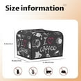 thumbnail image 5 of Yiaed I Love Coffee Print 4 Slice Toaster Dust Cover Bread Machine Oven Dustproof Cover Kitchen Bakeware Protector Dustproof Fingerprint Protection, 5 of 7