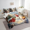 thumbnail image 3 of Feelyou Snowman Twin Bedding Sets 7-Piece for Teens, Winter Snowflake Bedding Comforter Set, Merry Christmas Reversible Sheet Sets, Breathable Home Decor, 3 of 7