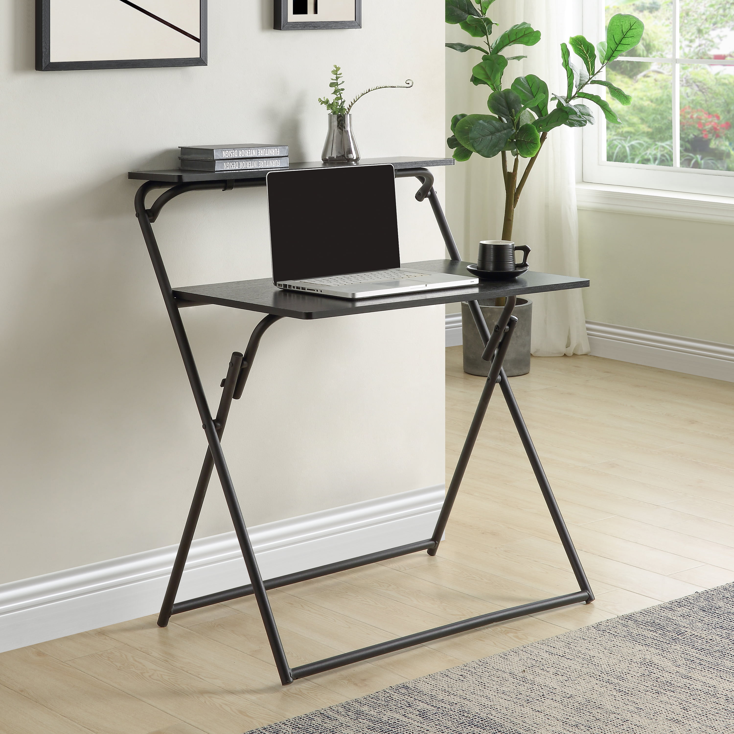 Black Details about   Small Folding Computer Desk Teens' Study Table Notebook Desk Home Office 