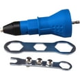 thumbnail image 1 of Kit de Fixation de Rivets Tournevis Sans Fil Adaptateur Outil de Rivetage Électrique Ensemble d'Outils de Perceuse Électrique avec Rivets, 1 of 5
