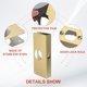 thumbnail image 3 of Placa de Refuerzo para Puerta Uxcell para Reparación y Refuerzo de Puerta 1 Juego para Puerta de 1-3/8" de Grosor Tamaño de 9" Oro, 3 of 6