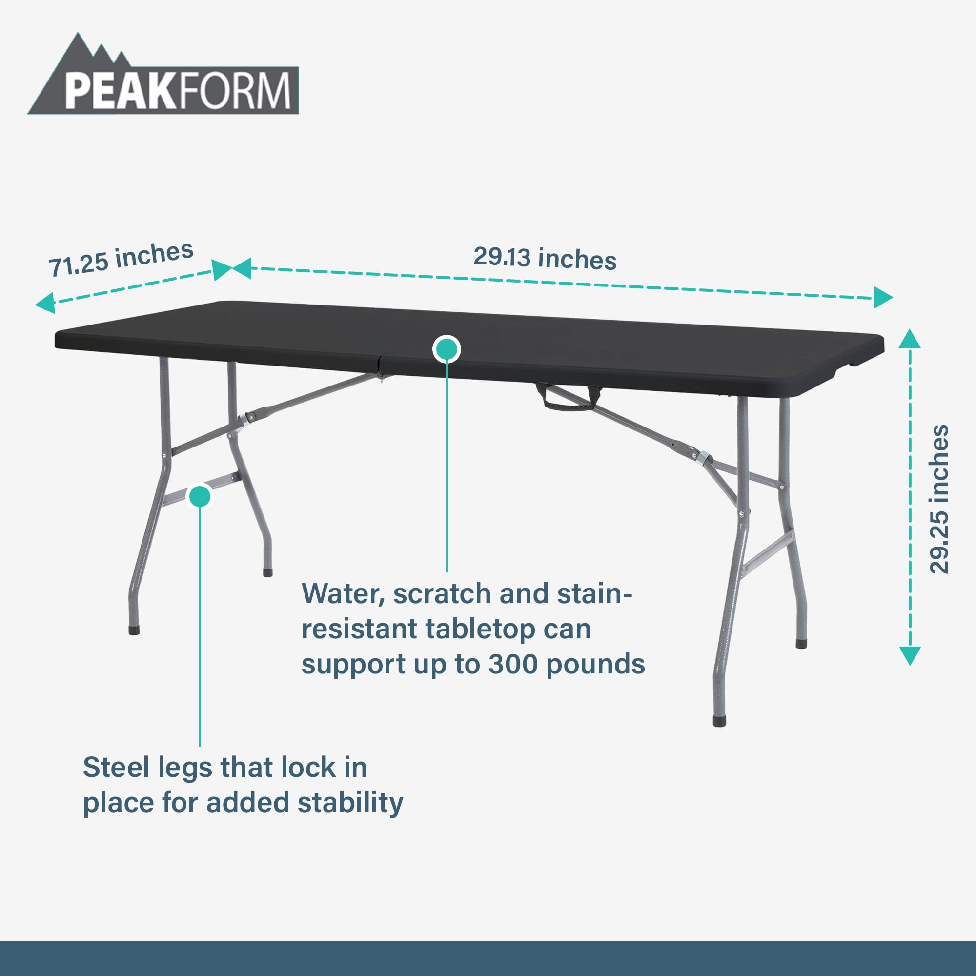 Open Box Peakform Fold In Half Banquet Table for Indoor