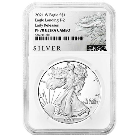 2021-W Proof $1 Type 2 American Silver Eagle NGC PF70UC ER ALS Label