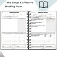thumbnail image 3 of Meeting Notebook for Work with Action Items, Project Planner for Note Taking, Office, Business, 240 Pages, A4 (8.5"x11"), 3 of 8