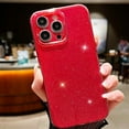 thumbnail image 4 of for iPhone 15 Pro Max 6.7" Glitter Bling Case, Cute Glitter Sparkly Shiny Soft Silicone Flexible Shockproof Slim Bumper Women Girls Protective Phone Case for iPhone 15 Pro Max 2023 (Hot Pink), 4 of 4