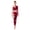 Burgundy, variant on Womens Single Sleeves Gymnastics Dance Jumpsuit Mesh Patchwork Rhinestone Ballet Dance Leotard Black S