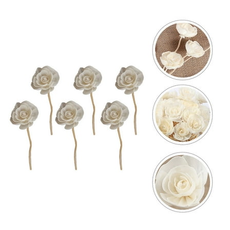 WHAMVOX 6 Pcs Rattan Aromatherapy Diffuser Sola Flower Sticks for Fragrance
