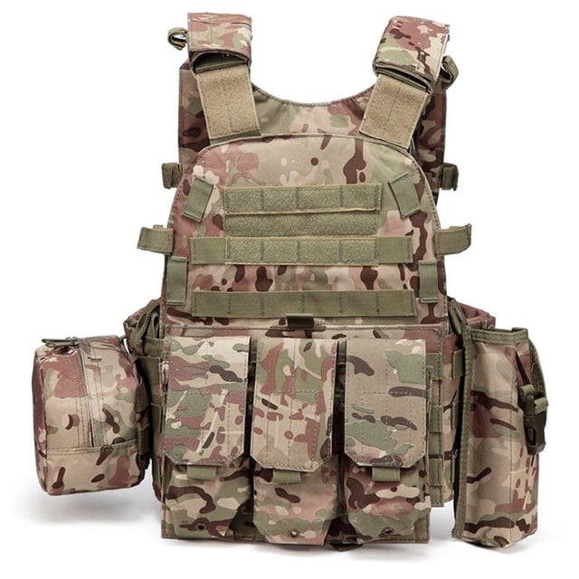 Chaleco táctico de liberación rápida Portaplacas táctico para Airsoft Camuflaje