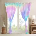 thumbnail image 3 of Ombre Laser 30%-50% Blackout Curtains,Shiny Stars Pearl Curtains,Gradient Glitter Print Insulated Curtains & Drapes,Dreamy Princess Window Curtains,2 Panels,(38Wx45L), 3 of 6