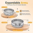 thumbnail image 2 of ACDANC Double Sieve Honey Strainer,Stainless Steel Honey Strainer Honey Filter Honey Extractor Equipment for 5 Gallon Bucket,Honey Harvesting Tool for Beekeeping, 2 of 7