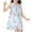 Sky Blue, variant on 1-9Y Kids Girls Cute Floral Nightdress Soft Princess Nightgown Young Children's Casual Floral Dress Scoop Neck Short Sleeve Flowy V Print Plain Sundress Baby Clothes White