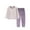 Purple, variant on XIMIN Kids Fleece Pajamas Sets 2 Piece Outfits Girls Boys Pullover Sweatshirt Long Sleeve Tops and Wide Leg Pants Matching Sweater Sets Fall Winter Clothing