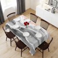 thumbnail image 6 of Gray Waves Coastal Table Cloth Waterproof Tablecloths, Grey Ombre Summer Beach Oceans Tablecloth Dining Table Cover for Kitchen Party Tabletop Outdoor, Rectangle Tablecloth 54x108 Inch, 6 of 9