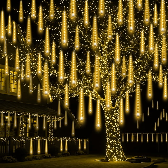 Luces navideñas con forma de meteoritos para exteriores JOYIN, 8 tubos, 30 cm