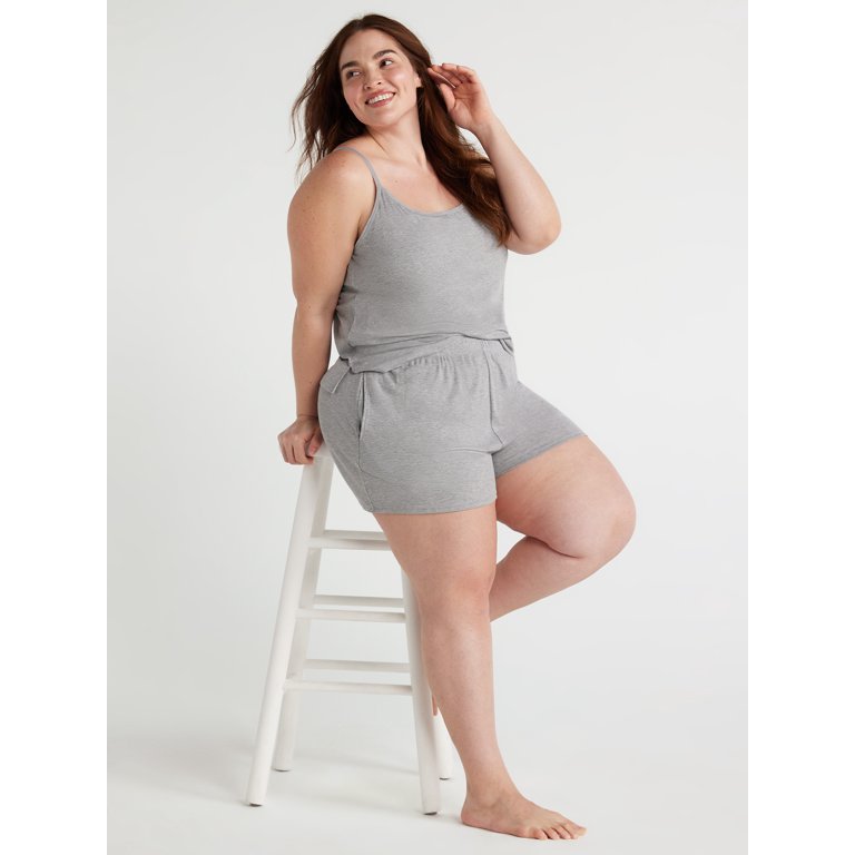 Joyspun Women's Ribbed Knit Sleep Camisole, Sizes S to 3X