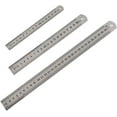 thumbnail image 1 of 3 Pcs Stainless Steel Rulers Set Double Side Metric and Imperial Precision Ruler Metal Ruler, 15cm (5.9”)/ 20cm(7.87”)/ 30cm(11.8”) Ruler, 1 of 4