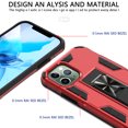 thumbnail image 4 of CoverON Apple iPhone 12 Pro Max Case (6.7"), KickStand Ring Loop Holder Rugged Cover Magnetic Slide Stand, Red, 4 of 9