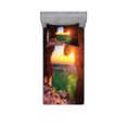 thumbnail image 2 of Natural Cave Bedding Set with Sheet & Covers, Canyon at Sunset Time from the Cave Exploration Theme Secret Perspective, Printed Bedroom Decor 2 Shams, 4 Sizes, Green Orange, by Ambesonne, 2 of 3