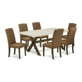 thumbnail image 2 of East West Furniture V-Style 7-piece Wood Dining Set in Dahlia Purple, 2 of 6