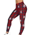 thumbnail image 6 of Qulqfy Gym Leggings for Women Red Christmas High Waisted Track Lounge Plus Size Casual Plaid Leggings Women Pants L, 6 of 9