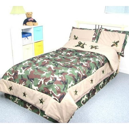 Camouflage Army Boy Twin Kids Childrens Bedding Set 5 pcs ...