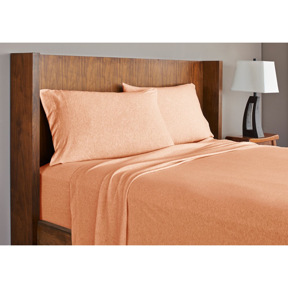 Grand Patrician Jersey Queen Orange Cream Sheet Set