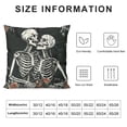 thumbnail image 5 of Autua Skeleton Frame Roses Graphic Decorative Cushion Cover for Home Couch Living Room Bed Sofa - Aesthetic Decorative Pillow Case for Men Women Boy Girl - 1PC Pack 24x24in, 5 of 5