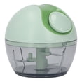thumbnail image 3 of Manual Garlic Chopper, Durable Easy Cleaning Safe Hand Pull String Garlic Mincer Multifunctional Stainless Steel Blade Small  For Meat For Vegetable For Home Green,Light Green,Jade, 3 of 8
