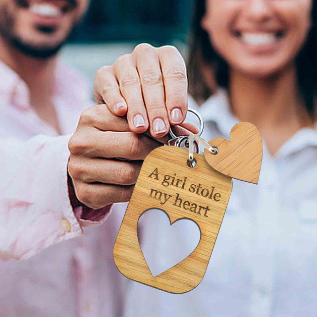 Puntoco Llavero De Madera Del Rompecabezas Del Amor Del Día De San Valentín B,Decoración Hogareña