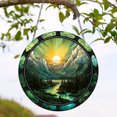 thumbnail image 3 of Taotanxi Tree of Life Stained Glass Suncatcher Nature Round Big Trees and Sunset Suncatcher Hanging Decoration with Metal Chain-SunCatchers for Window Decor Outdoor Garden Decor Gift,1PC, 3 of 7