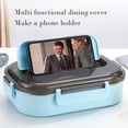 thumbnail image 4 of pdqouc 2-Compartment Stainless Steel Lunch Box, Insulated Food Container with Spoon and Chopsticks, Perfect for PortionControl and Traval Meals, 4 of 9