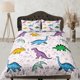 thumbnail image 1 of Lavanda púrpura dinosaurio ropa de cama, ropa de cama infantil completo, lindo juego de funda nórdica,, 1 of 4
