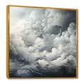 thumbnail image 2 of Designart "Monochrome Clouds Turbulence" Clouds Floater Framed Wall Decor, 2 of 5