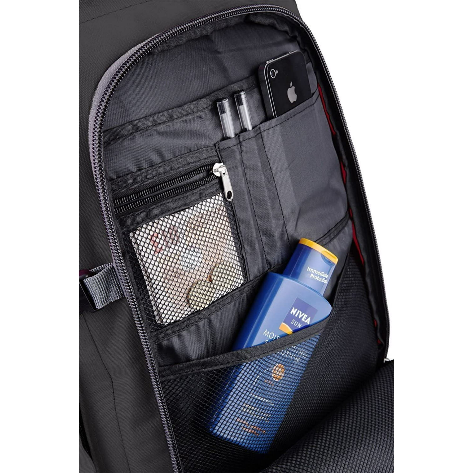 Cabin Max Metz 44L Travel Backpack Carry on Luggage Sized 55x40x20cm 22x16x8 Lightweight Black Walmart