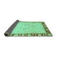 thumbnail image 2 of Ahgly Company Indoor Round Oriental Turquoise Blue Traditional Area Rugs, 4' Round, 2 of 4