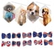thumbnail image 4 of 4 De Julio, Lazo Para El Pelo De Mascotas, Lazos Para El Pelo De Perro, Estampados De Bandera DIY, 20 Piezas Para Fiesta Para Tienda De Mascotas ANGGREK EI2110, 4 of 8