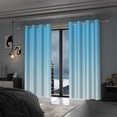 thumbnail image 4 of Lfeey Sky Blue Gradient Blackout Curtains, Living Room Grommet Curtains 2 Panels, 72 Inches Long, 4 of 6