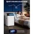thumbnail image 4 of BouPower 14000 BTU 3-in-1 Portable Air Conditioner, Cooling Dehumidifier Fan Combo, Quiet Floor AC Unit with Remote Control, Sleep Mode & Window Exhaust Kit, Cools Up to 750 Sq.Ft for Home Office Bed, 4 of 12