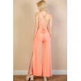 thumbnail image 4 of Ribbed Backless Jumpsuit with Cowl Neck and Split Wide Legs, 4 of 10