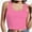 Candy pink, variant on Womens Tank Tops Scoop Neck Sleeveless Top Casual Basic Slim Fitted Knit Cami Tee Shirts