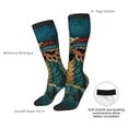 thumbnail image 4 of Yiaed Owl In Blue Print Great elasticity Adult Stockings Sports socks for Men and Women, 4 of 6