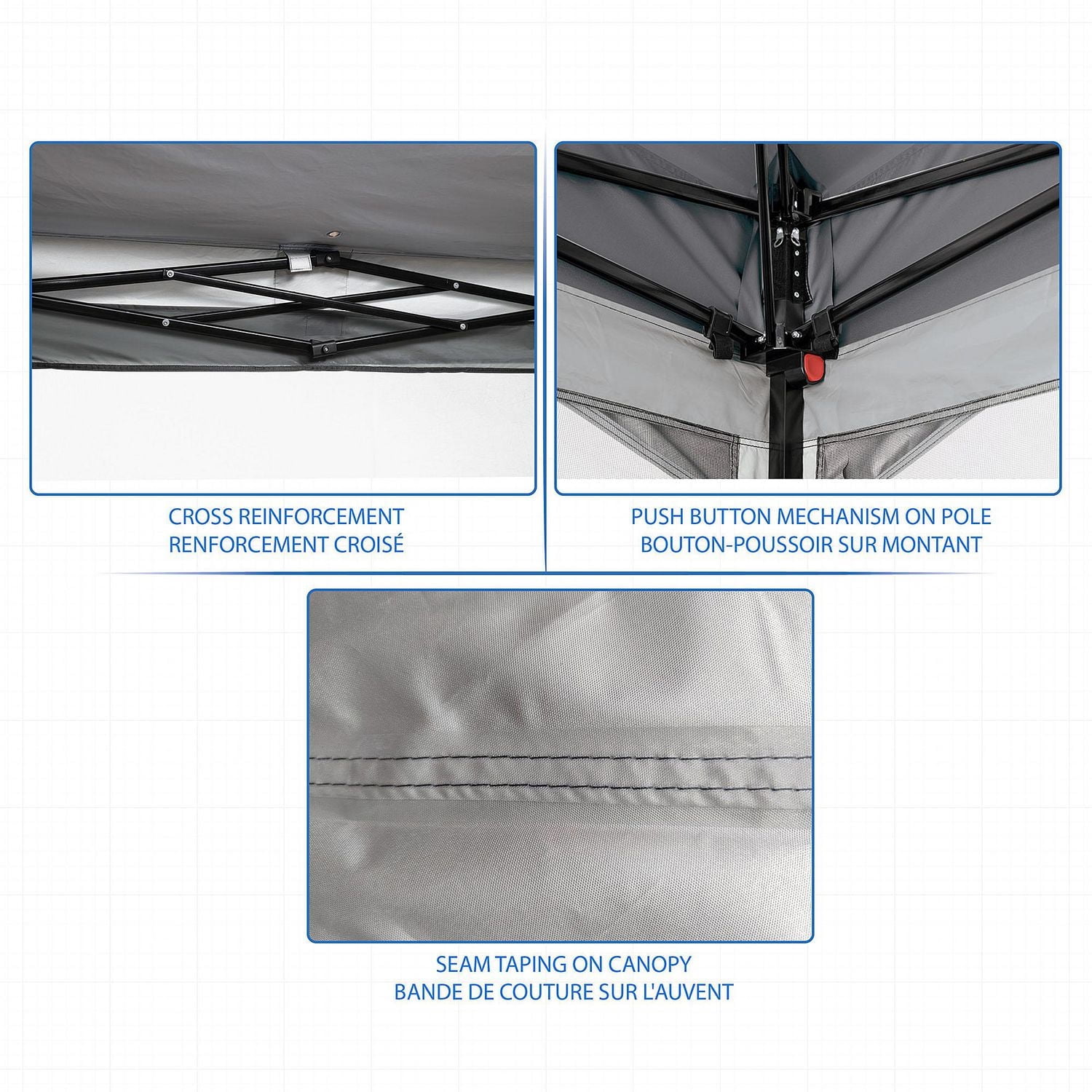 Ozark Trail 11ft x 11ft Instant Canopy , Grey Color, Outdoor