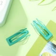 thumbnail image 4 of QUMENEY 24 Pieces Double Grip Hair Clips Metal Snap Hair Clips Women Hair Barrettes for Hair Making, Salon Supplies (Light Blue, 2 Inch), 4 of 7