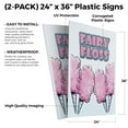 thumbnail image 2 of Fairy Floss (2-PACK) 24" x 36" Plastic Signs | Sign Insert 4mm Corrugated Plastic Signs Storefront Window Poster, 2 of 2